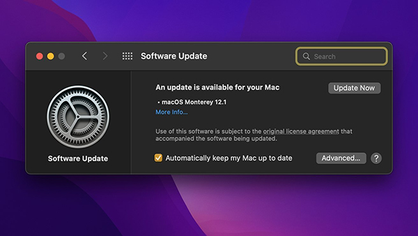 部分 Mac 用户反馈没有接收到 macOS 12.1 更新