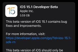 继正式版发布后，苹果又火速发布 iOS 15 测试版